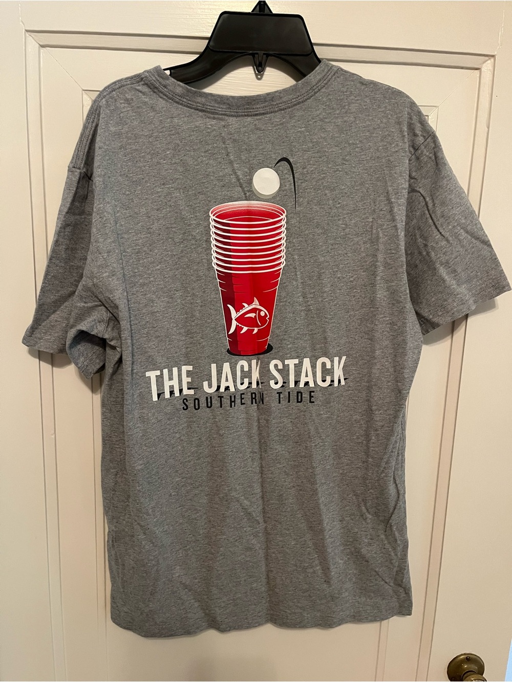Southern Tide Jack Stack Graphic Tee - Red & Gray